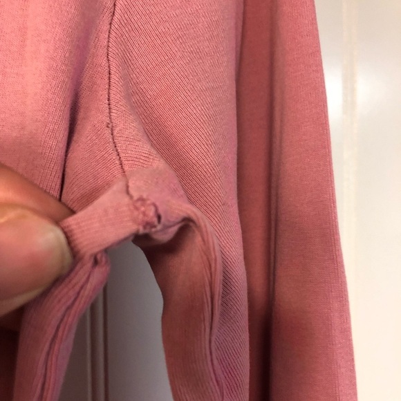 J Crew Perfect Fit Women's Pink Long Sleeve Top Crewneck Solid Large Cotton - Picture 3 of 4